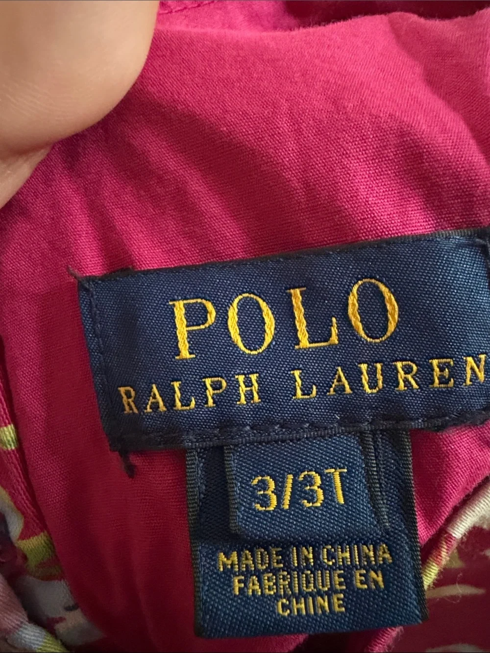 Ralph Lauren Bright Fuchsia Floral Cotton Dress